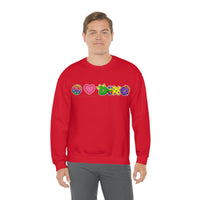 DINO-BUDDIES® - Peace Love DINO™ (One-Line) - Unisex Adult Crewneck Sweatshirt