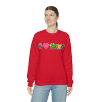 DINO-BUDDIES® - Peace Love DINO™ (One-Line) - Unisex Adult Crewneck Sweatshirt