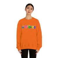 DINO-BUDDIES® - Peace Love DINO™ (One-Line) - Unisex Adult Crewneck Sweatshirt