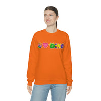 DINO-BUDDIES® - Peace Love DINO™ (One-Line) - Unisex Adult Crewneck Sweatshirt