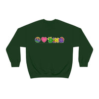 DINO-BUDDIES® - Peace Love DINO™ (One-Line) - Unisex Adult Crewneck Sweatshirt