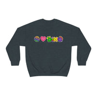 DINO-BUDDIES® - Peace Love DINO™ (One-Line) - Unisex Adult Crewneck Sweatshirt