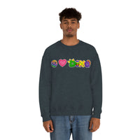 DINO-BUDDIES® - Peace Love DINO™ (One-Line) - Unisex Adult Crewneck Sweatshirt