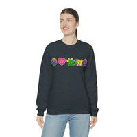 DINO-BUDDIES® - Peace Love DINO™ (One-Line) - Unisex Adult Crewneck Sweatshirt