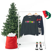 DINO-BUDDIES® - Peace Love DINO™ (One-Line) - Unisex Adult Crewneck Sweatshirt