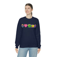 DINO-BUDDIES® - Peace Love DINO™ (One-Line) - Unisex Adult Crewneck Sweatshirt