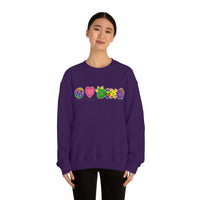 DINO-BUDDIES® - Peace Love DINO™ (One-Line) - Unisex Adult Crewneck Sweatshirt