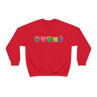 DINO-BUDDIES® - Peace Love DINO™ (One-Line) - Unisex Adult Crewneck Sweatshirt