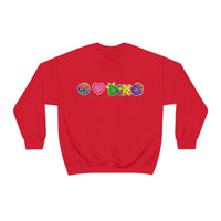 DINO-BUDDIES® - Peace Love DINO™ (One-Line) - Unisex Adult Crewneck Sweatshirt