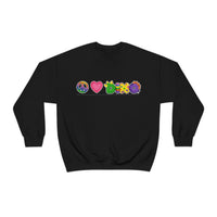 DINO-BUDDIES® - Peace Love DINO™ (One-Line) - Unisex Adult Crewneck Sweatshirt