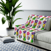DINO-BUDDIES® - Peace Love DINO™ (Pattern) - Velveteen Plush Blanket