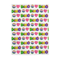 DINO-BUDDIES® - Peace Love DINO™ (Pattern) - Velveteen Plush Blanket