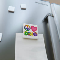 DINO-BUDDIES® - Peace Love DINO™ - Porcelain Magnet, Square