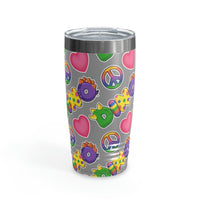 DINO-BUDDIES® - Peace Love DINO™ - Ringneck Tumbler, 20oz