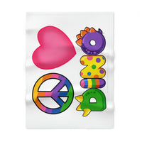 DINO-BUDDIES® - Peace Love DINO™ - Soft Fleece Baby Blanket