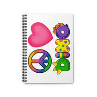 DINO-BUDDIES® - Peace Love DINO™ - Spiral Notebook - Ruled Line
