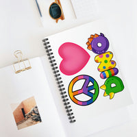 DINO-BUDDIES® - Peace Love DINO™ - Spiral Notebook - Ruled Line
