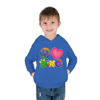 DINO-BUDDIES® - Peace Love DINO™ (Square) - Toddler Pullover Fleece Hoodie
