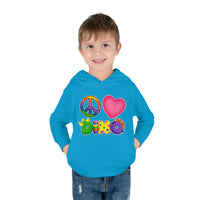 DINO-BUDDIES® - Peace Love DINO™ (Square) - Toddler Pullover Fleece Hoodie