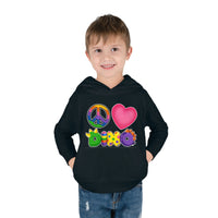 DINO-BUDDIES® - Peace Love DINO™ (Square) - Toddler Pullover Fleece Hoodie