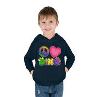 DINO-BUDDIES® - Peace Love DINO™ (Square) - Toddler Pullover Fleece Hoodie