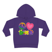 DINO-BUDDIES® - Peace Love DINO™ (Square) - Toddler Pullover Fleece Hoodie