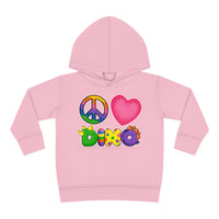 DINO-BUDDIES® - Peace Love DINO™ (Square) - Toddler Pullover Fleece Hoodie