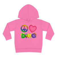 DINO-BUDDIES® - Peace Love DINO™ (Square) - Toddler Pullover Fleece Hoodie