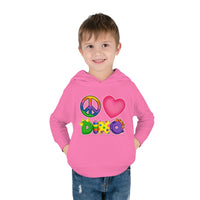 DINO-BUDDIES® - Peace Love DINO™ (Square) - Toddler Pullover Fleece Hoodie