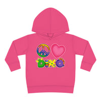 DINO-BUDDIES® - Peace Love DINO™ (Square) - Toddler Pullover Fleece Hoodie