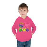 DINO-BUDDIES® - Peace Love DINO™ (Square) - Toddler Pullover Fleece Hoodie