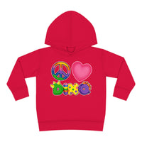 DINO-BUDDIES® - Peace Love DINO™ (Square) - Toddler Pullover Fleece Hoodie