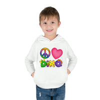 DINO-BUDDIES® - Peace Love DINO™ (Square) - Toddler Pullover Fleece Hoodie