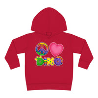 DINO-BUDDIES® - Peace Love DINO™ (Square) - Toddler Pullover Fleece Hoodie