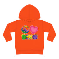 DINO-BUDDIES® - Peace Love DINO™ (Square) - Toddler Pullover Fleece Hoodie