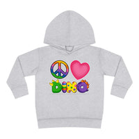 DINO-BUDDIES® - Peace Love DINO™ (Square) - Toddler Pullover Fleece Hoodie