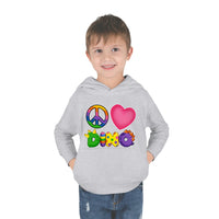 DINO-BUDDIES® - Peace Love DINO™ (Square) - Toddler Pullover Fleece Hoodie