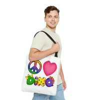 DINO-BUDDIES® - Peace Love DINO™ - Tote Bag (Gusseted)