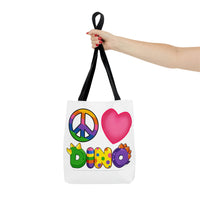 DINO-BUDDIES® - Peace Love DINO™ - Tote Bag (Gusseted)