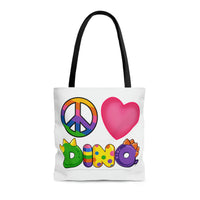 DINO-BUDDIES® - Peace Love DINO™ - Tote Bag (Gusseted)