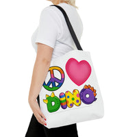 DINO-BUDDIES® - Peace Love DINO™ - Tote Bag (Gusseted)