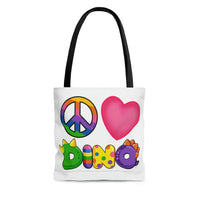 DINO-BUDDIES® - Peace Love DINO™ - Tote Bag (Gusseted)