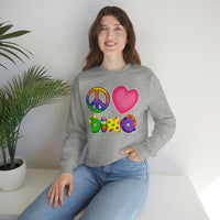 DINO-BUDDIES® - Peace Love DINO™ - Unisex Adult Crewneck Sweatshirt