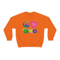 DINO-BUDDIES® - Peace Love DINO™ - Unisex Adult Crewneck Sweatshirt