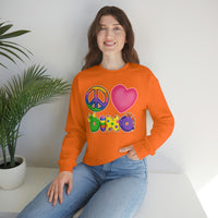 DINO-BUDDIES® - Peace Love DINO™ - Unisex Adult Crewneck Sweatshirt