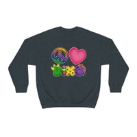 DINO-BUDDIES® - Peace Love DINO™ - Unisex Adult Crewneck Sweatshirt