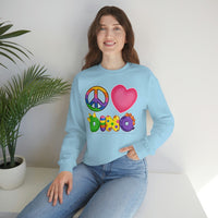 DINO-BUDDIES® - Peace Love DINO™ - Unisex Adult Crewneck Sweatshirt