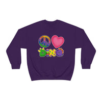 DINO-BUDDIES® - Peace Love DINO™ - Unisex Adult Crewneck Sweatshirt