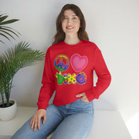 DINO-BUDDIES® - Peace Love DINO™ - Unisex Adult Crewneck Sweatshirt