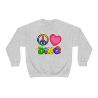 DINO-BUDDIES® - Peace Love DINO™ - Unisex Adult Crewneck Sweatshirt